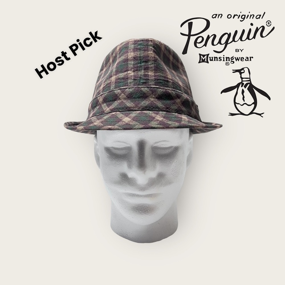 Original Penguin Plaid Fedora Hat